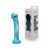 Szklane dildo gładkie analno waginalne 17 cm